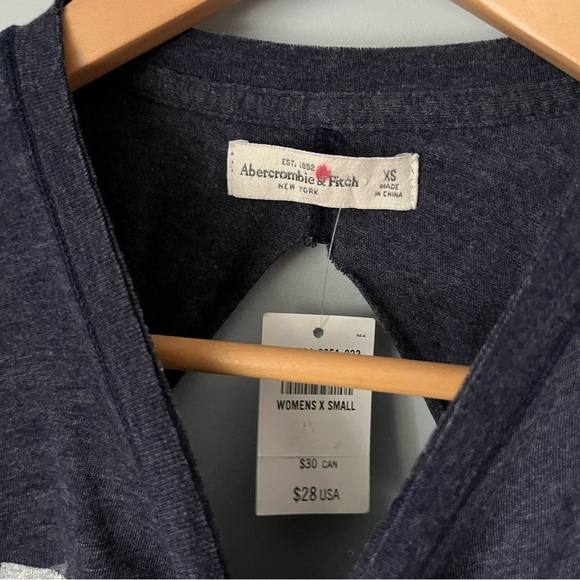 Abercrombie & Fitch NY Navy Blue Anonymous Twisted Open Back Tank Top Sz XS NWT - Picture 7 of 13